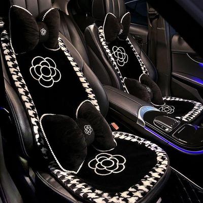 Coussin de Siège de Voiture Chauffant en Peluche Style Déesse - Universel pour Toutes les Saisons