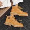Buty Martin męskie i damskie 2025 nowe buty rabarbarowe jesień i zima brytyjski styl wysokie buty robocze welurowe bawełniane buty 2345-K