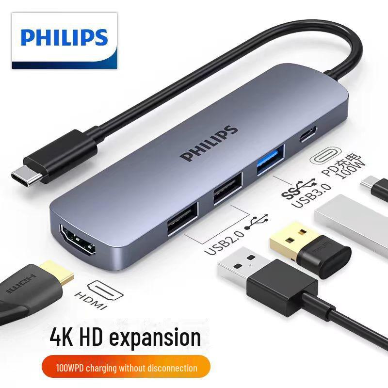 Philips Type-C Hub for Apple & Huawei: HDMI, Network, USB Expansion Dock
