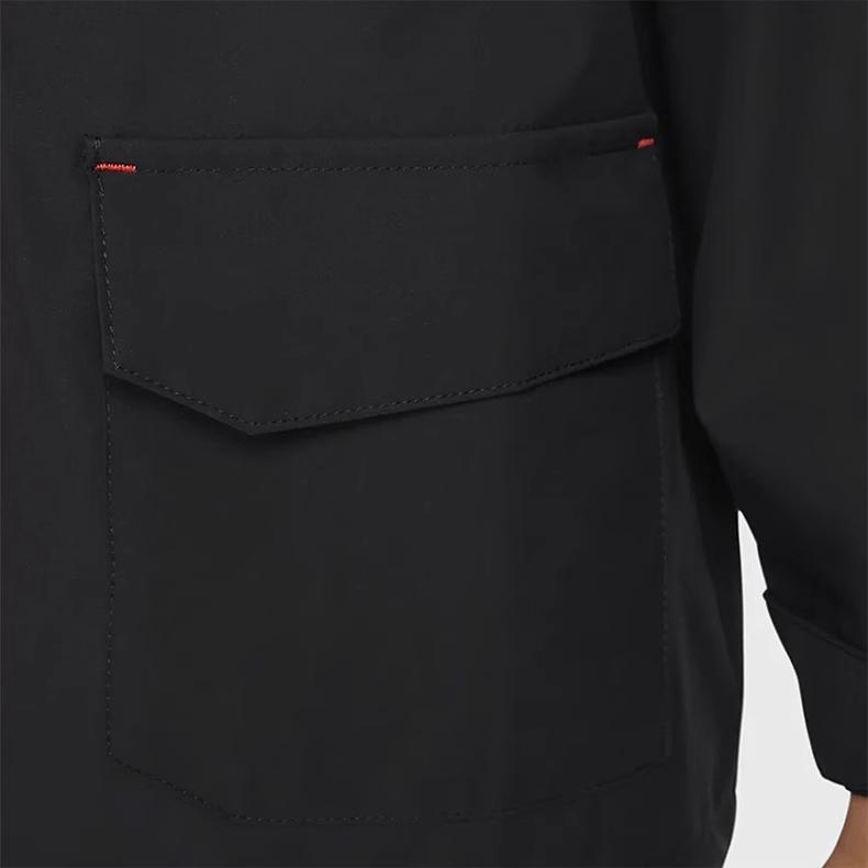 Nike Color Block Logo Zip-Up Hooded Jacket Kids jackets Black FJ5209-010