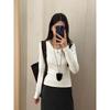 Women's Slimming Long Sleeve White T-Shirt: Versatile Base Layer for Spring & Autumn, Stylish & Simple Design
