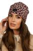 Women' Woolen Leopard Hat with Logo Cameo Color Pink Panji