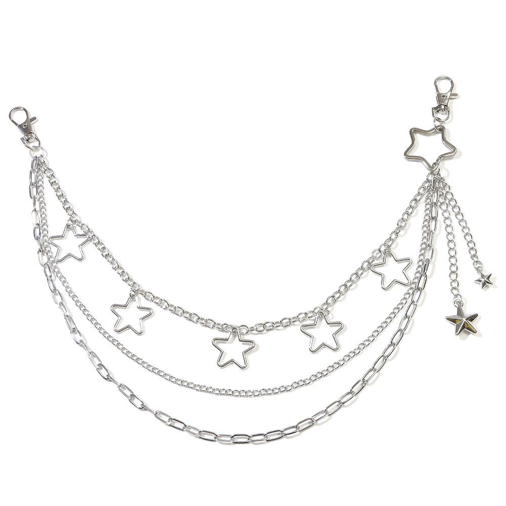 Metal Star Hip Belt Chain For Men Women Punk Fashion Accessories 2025 Spring Collection