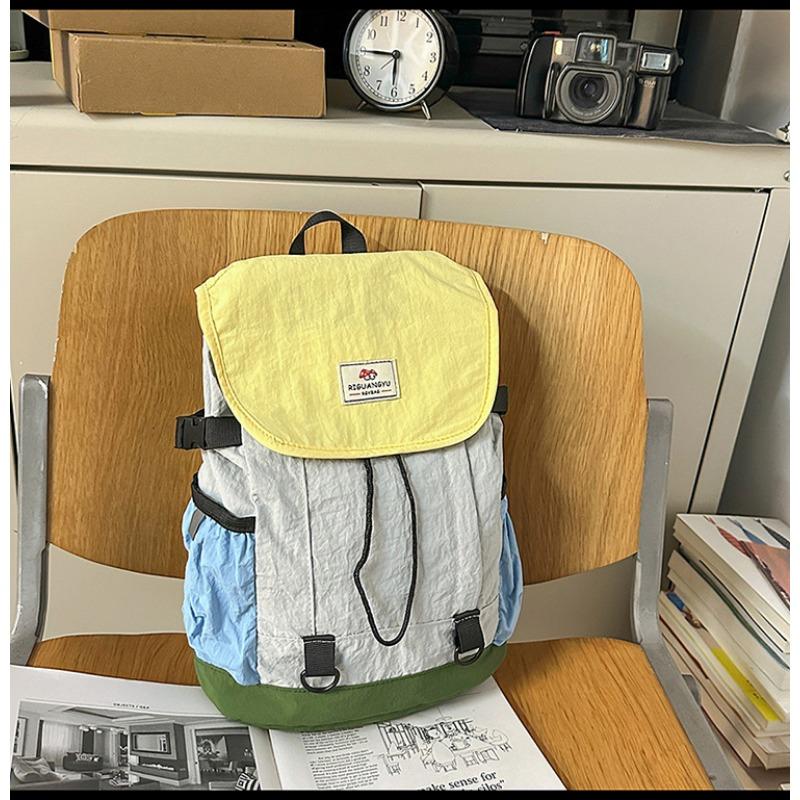 The New Schoolbag Is High-value, Fresh and Sweet, Contrasting Colors, Backpack, Light and Multi-pocket Travel Mountaineering Backpack.