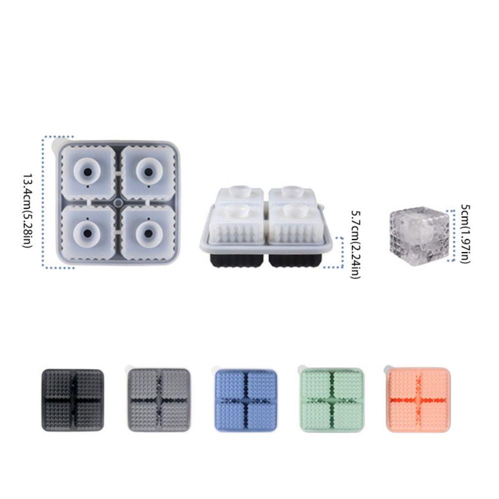 Reusable Square Ice Cube Mold Silicone Ice Ball Mold Multifunctional Whiskey Ice Cube Tray  Pudding