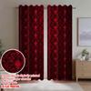 2D Flat Printing 2pcs Curtain Scene Curtain Red Floral Design Digital Printed Polyester Drapes Birthday Party for Bedroom Living