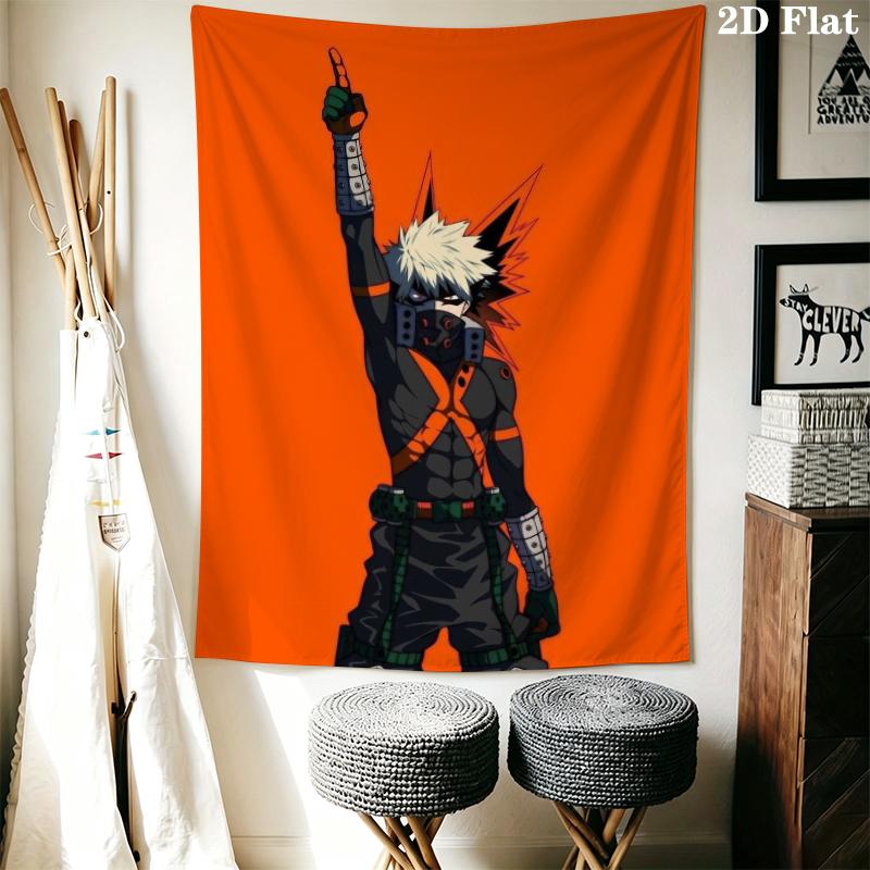 My Hero Academia Wall Tapestry Aesthetic Wall Hanging Printed Fabric Blanket Decorative Tapestries for Bedroom Living Room Home Decor