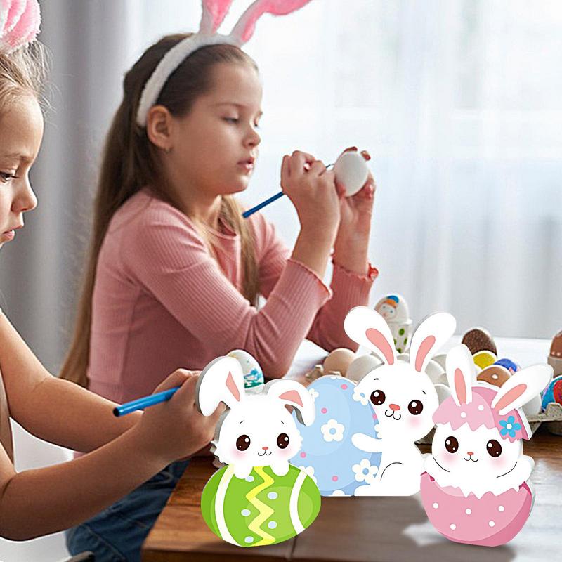 

Easter Bunny Table Centerpiece Table Wooden Bunny Tiered Tray Sign Decor 3X Happy Easter Bunny Wooden Table Decor Easter france