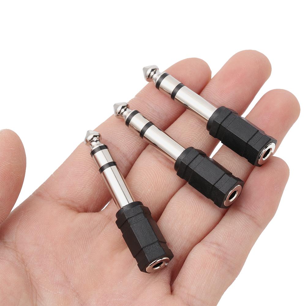 1PC 3.5mm Jack to 6.35mm Earphone Cable Adapter Audio Splitter Converter Headphone Plug Adapter Microphone Jack Audio CableGood product