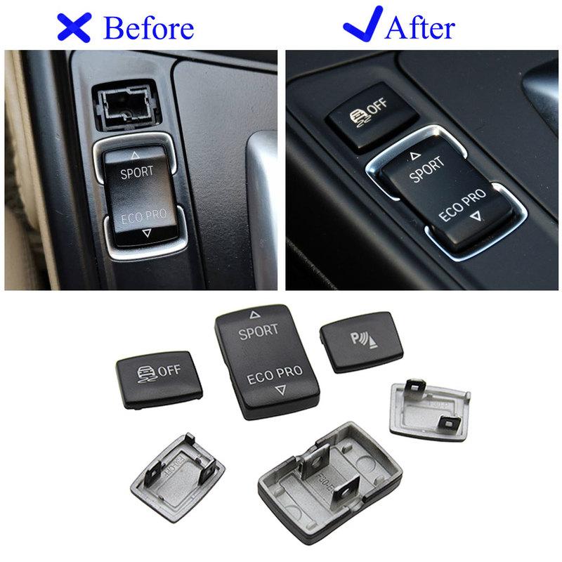 Black Red ESP Antislip Switch Sport ECO Button Radar Sensor Keys Cap For BMW 1 2 3 4 Series F20 F21 F22 F23 F30 F31 F34 F35 F32