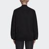 Y-3 SS22 Solid Color Zip-Up Crew Neck Sweater Women sweater Black FM1158