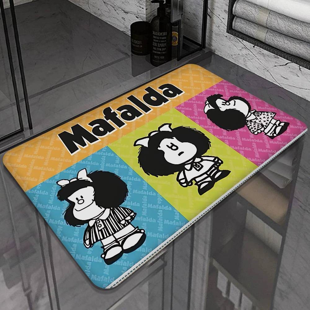 M-Mafalda Cartoon Room Mats Retro Multiple Choice Living Room Kitchen Rug Non-Slip Welcome Rug