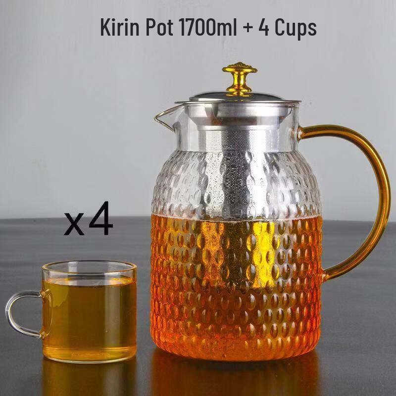 ZISIZ Extra Large Heat Resistant Glass Teapot