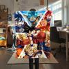 Coperta in Flanella con Stampa Personaggi Dragon Ball, Alta qualità Confortevole per Tutte le Stagioni, Arredamento per la Casa, Calore e Comfort, Perfetta per Regali di Natale