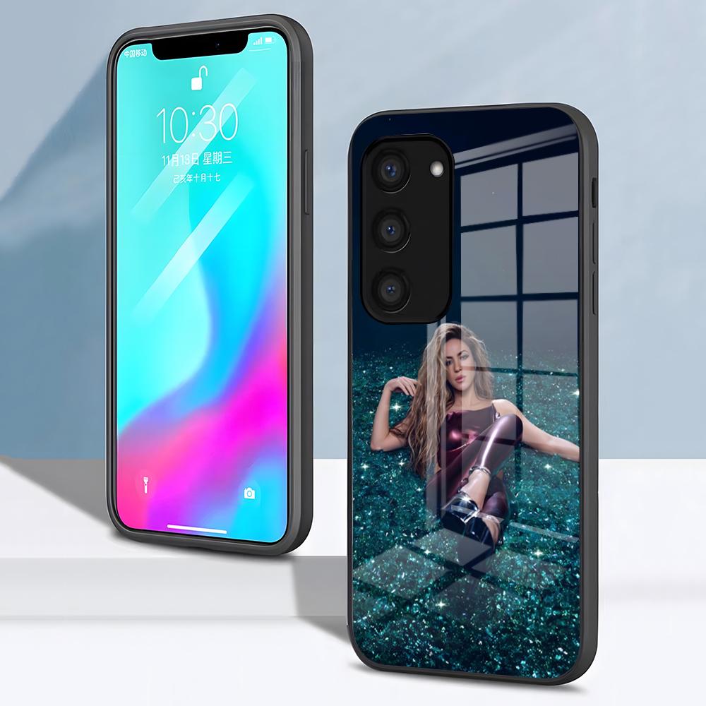 

Singer Famous S-Shakira Phone Case For Samsung S26 S25 S24 FE S23 S22 S21 Plus S20 Ultra Note20Ultra Black Glass Cover Galaxy S25 Ultra