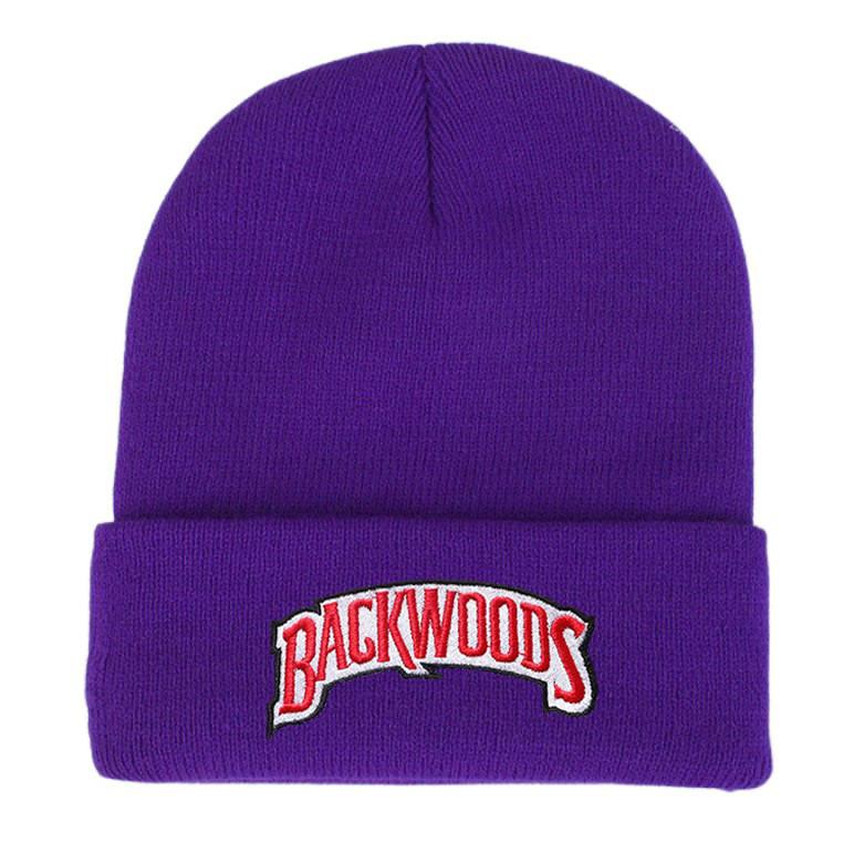 Backwoods Embroidered Beanie Hat With Adjustable Fit For Street Fashion And Cold Weather