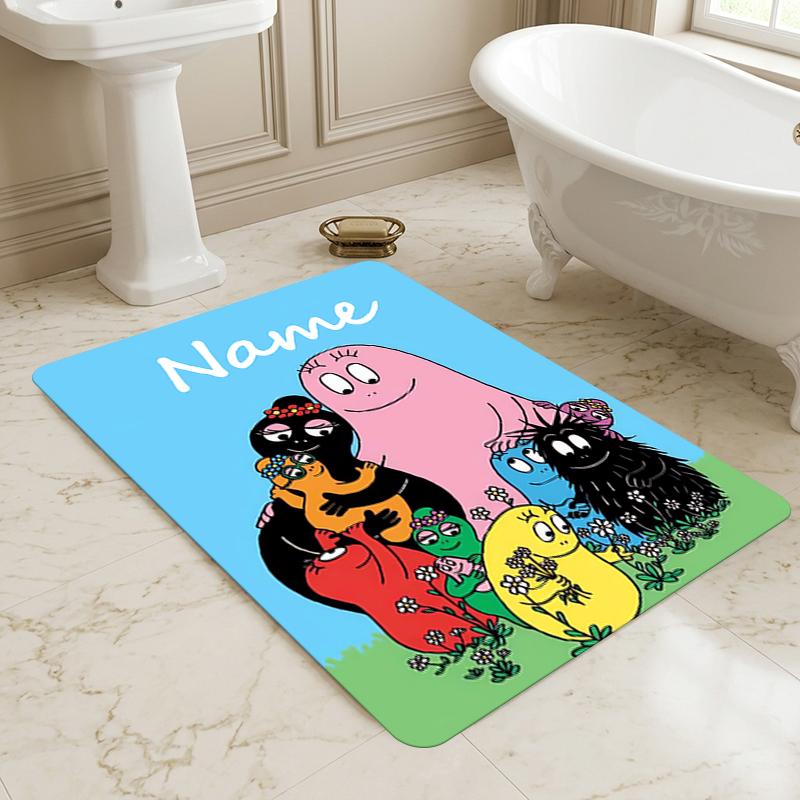 Custom Name Colorful Creatures Living Room Non-Slip Area Rug Soft Carpet for Bedroom Kids Playroom Sofa Office Home Decor Doormat