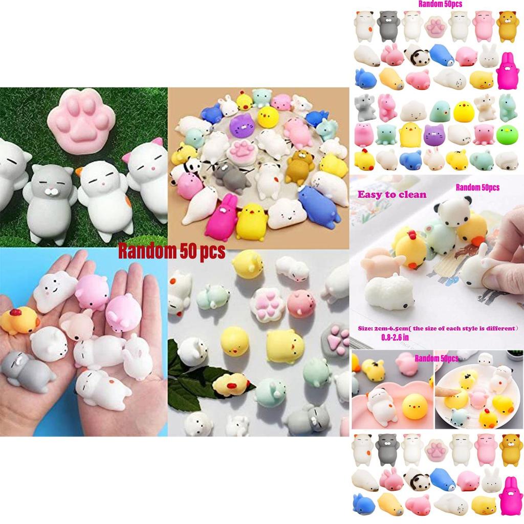 Cute Seal Squishy Animal Toy Stress Relief Squeeze Fun For Kids 50 Pieces Set