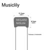 Musiclily Pro NISSEI Arancione Metallizzato Polipropilene CBB per Chitarre Elettriche e Bassi di Condensatore, Film, 0.068uF, 5%, 450V, (Impostare 10)