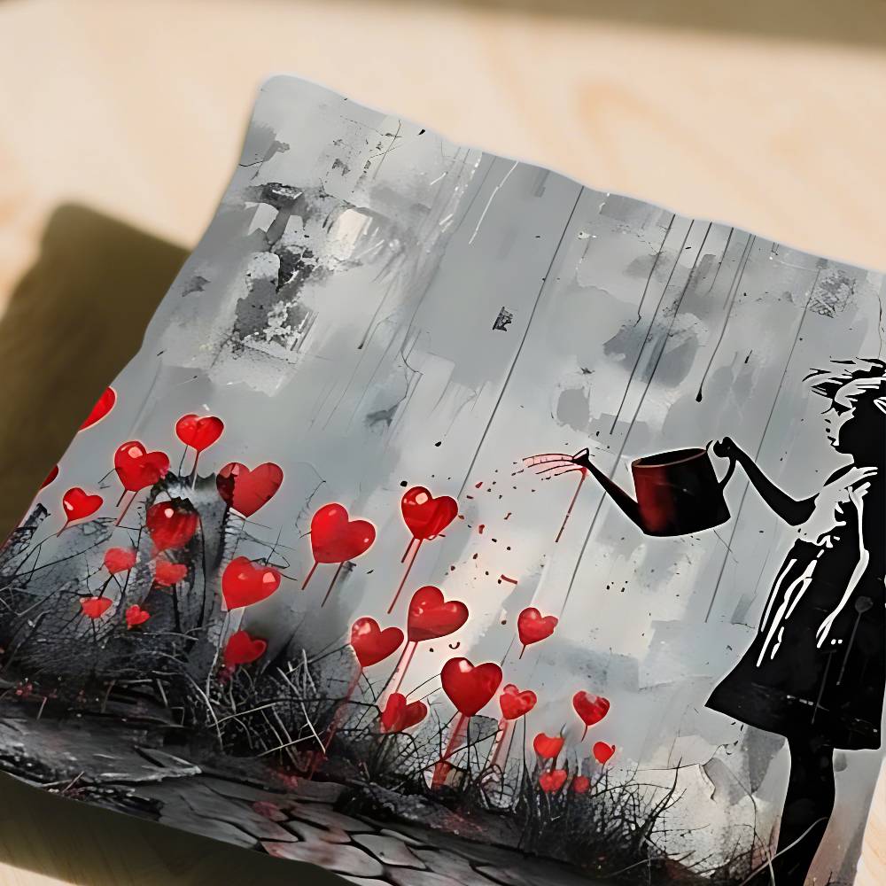 Banksy Street Graffiti Pillow Case Cushion Cover Soft Cute Throw Pillow Case For Car Sofa Pillowcase Polyester With Zipper