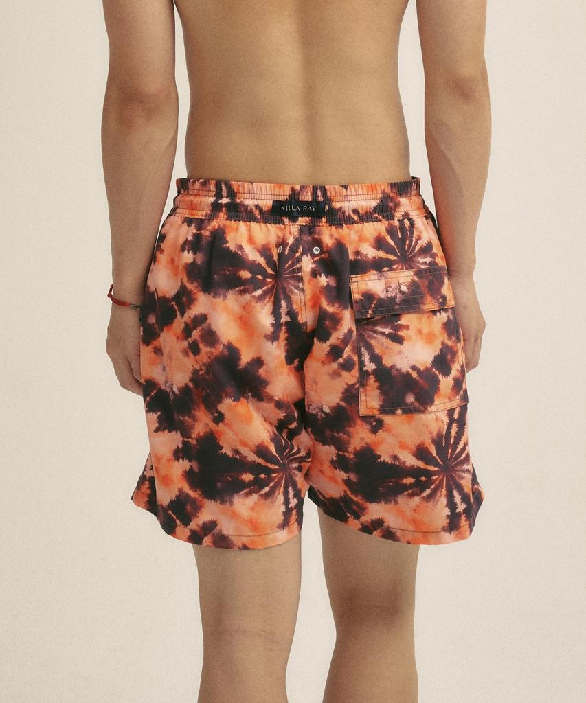 Billalei Sunset Tie-Dye Men'S Swim Shorts - Burnt Orange
