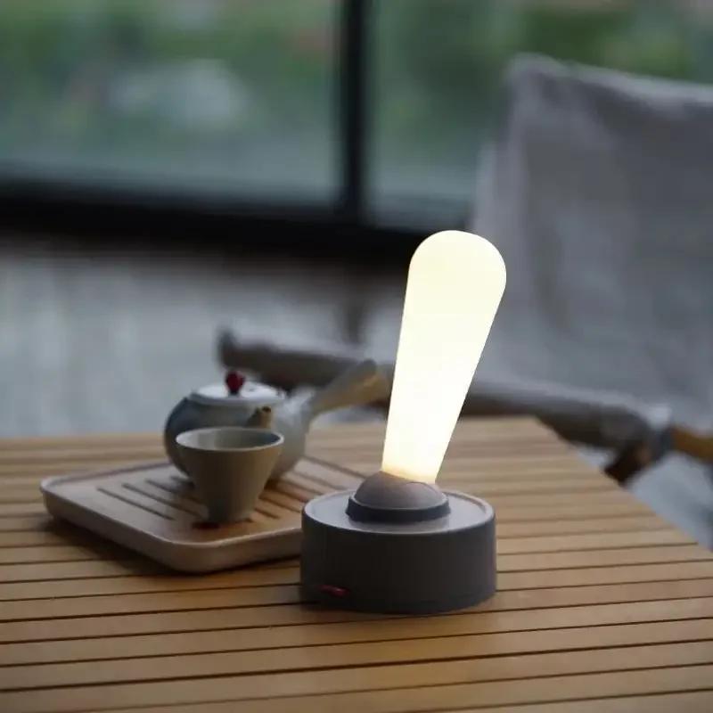 USB Rechargeable LED Night Light 2 Mode Adjustable Brightness Office Home Decor Desk Lamp