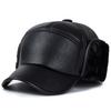 Winter Thickened Cotton Ear Protection Hat Leather Baseball Adjustable Caps