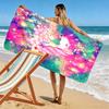 Galaxy Uni-horse Print Beach Towel, Large Soft Quick Dry Towel for Beach Camping Swimming