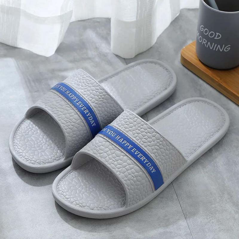 

Летние мужские домашние нескользящие износостойкие повседневные тапочки 45 серый