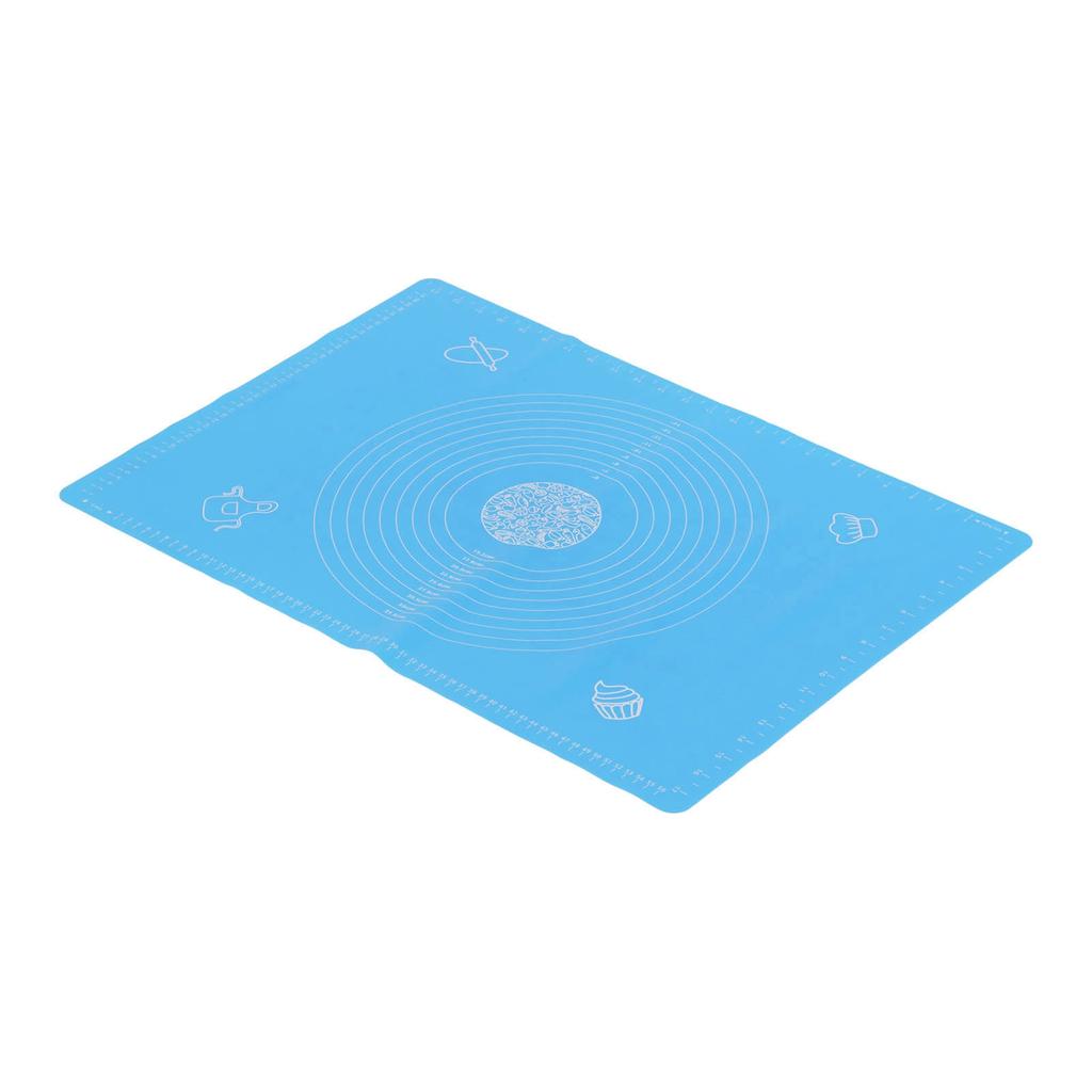 17.7x25.6in Silicone Baking Mat Household Pastry Rolling Mat with Scale for Home KitchenBlue