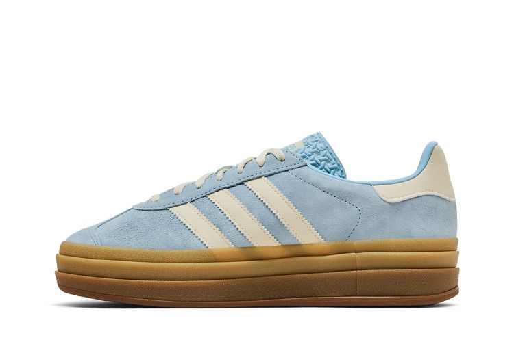 Women's Sneakers Adidas Gazelle Bold Clear Sky Cream (Women's) Clear Sky/Cream White/Gold Metallic