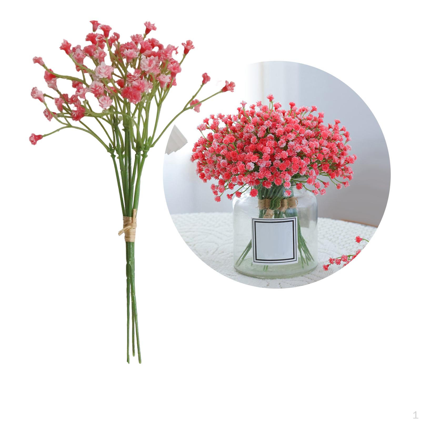 

Artificial Flower Bouquet, 3 Pieces, Fake Floral Long Stem Table Decoration for Party, Home рожевий
