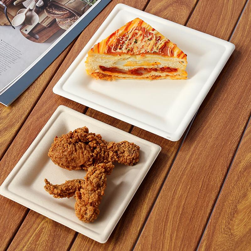 Biodegradable Square Sugarcane Pulp Plates