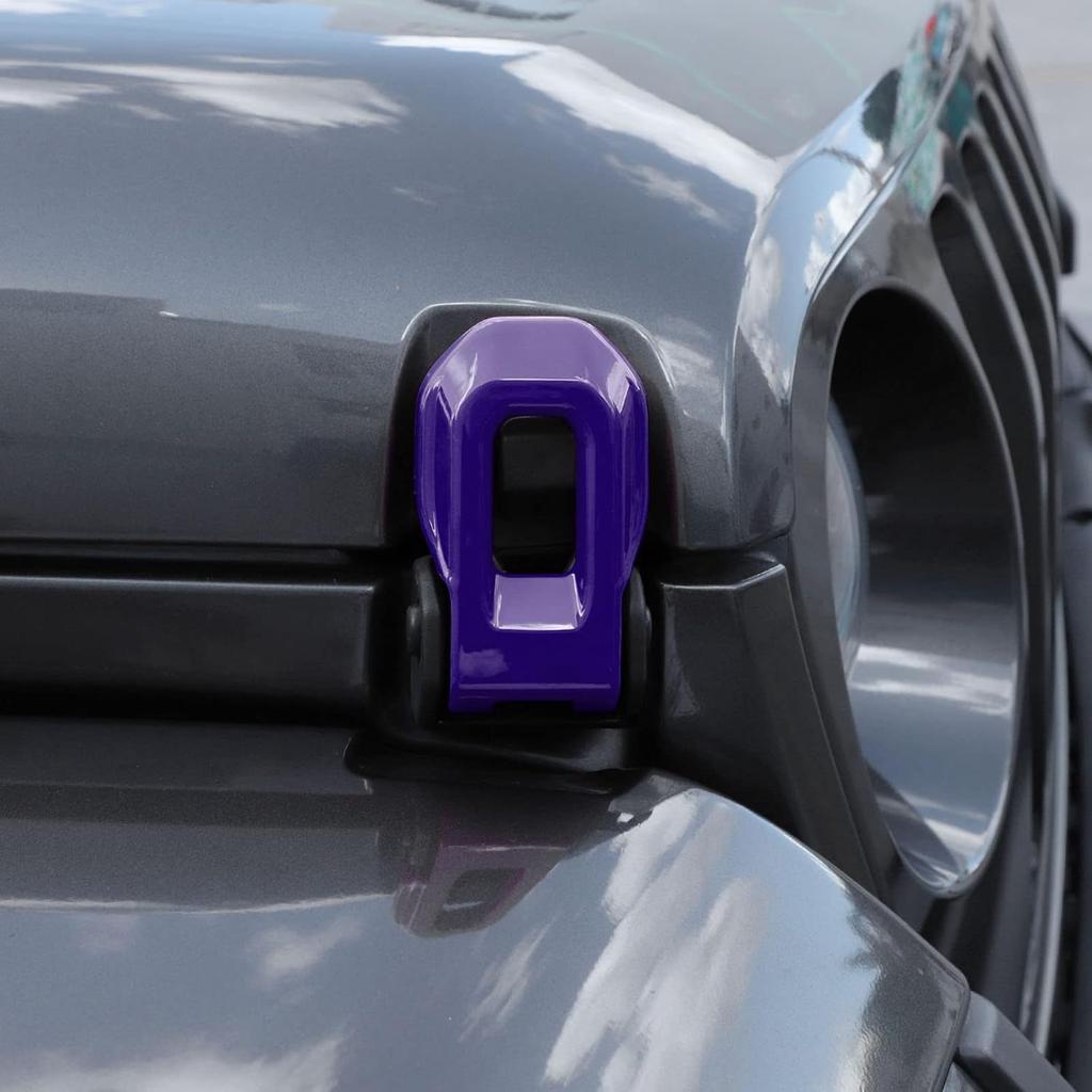 Hood Latch Lock Catch Brackets Cover Trim Fit for 2018-2025 Jeep Wrangler JL JLU & Gladiator JT(Purple)