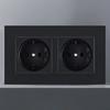 Black Wall Switch EU RU Vintage Flame Retardant Panel 1 Gang 1 Way Wall Rocker Switch On/Off 16A AC 250V Russian Socket