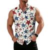 Men's Workwear Lapel Button-Down Vest Shirt - Lightweight Sleeveless Top