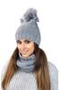 Fiona Winter Set Hat with Snood Color Gray
