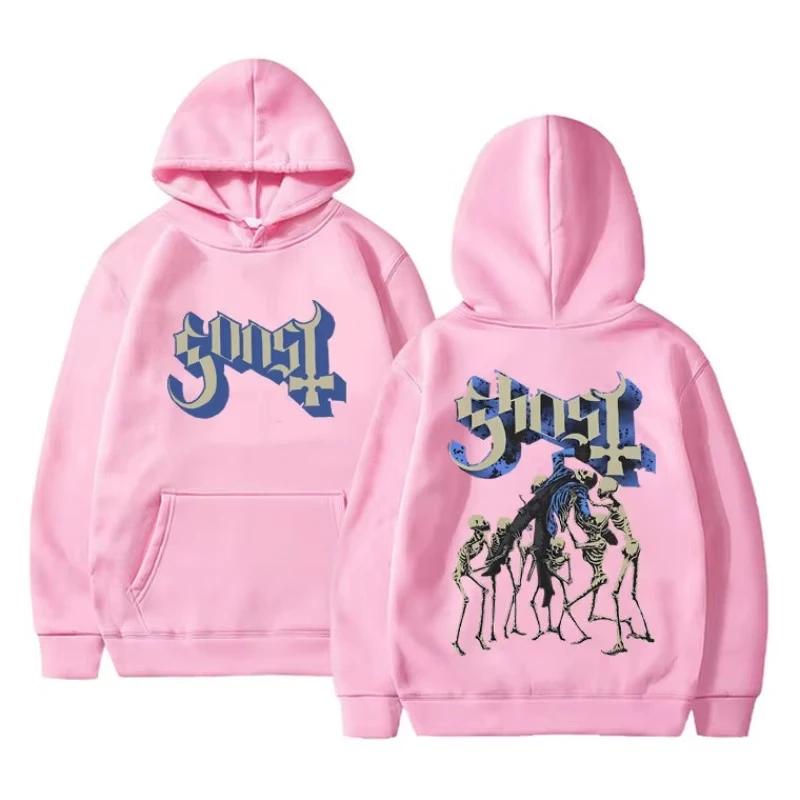 Rock Band Ghost Hoodie Skeleton Graphic Hoodies Men Vintage Hoodies Women Men Long Sleeve Hooded Sweatshirts Unisex Cool Casual