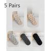 5 Pairs of  Women's Summer Thin Bow Mesh with A Shallow Mouth and Invisible Breathable Boat Socks