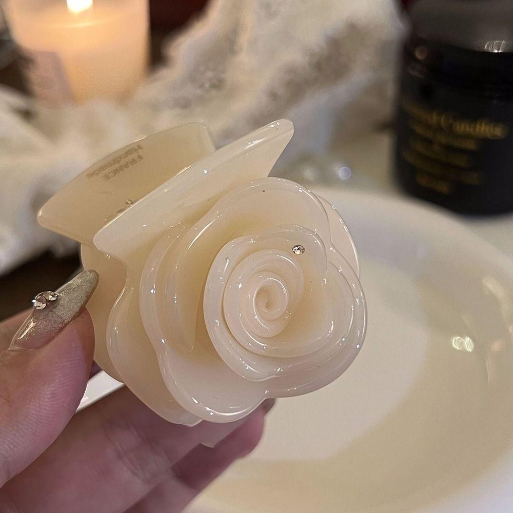 Rose Hair Clip Gentle Anti-sloughing Hair Accessories Ponytail Hair Clip High Elastic Headdress Hair Clamps Braided Hair