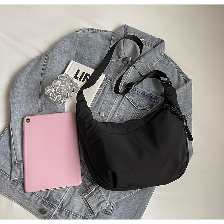 Women Elegant Lightweight Large Capacity Tassel Adjustable Strap Zipper Crossbody Bag