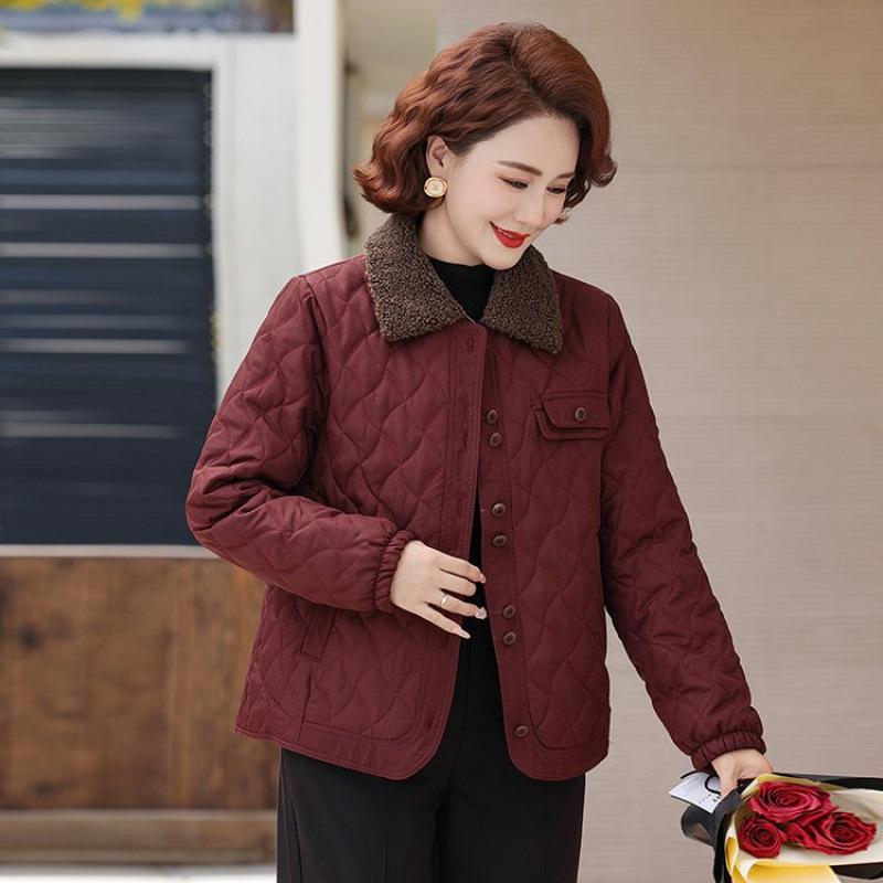 

Autumn and winter cotton-padded warm new top medium loose short cotton-padded jacket 5XL [recommended 150-80kg]