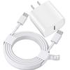 Für iPhone16 Ladegerät Schnellladung, Für iPhone15 Ladegerät, Für iPad Ladegerät Schnellladung Wandladegerät mit 6FT USB C zu C Kabel