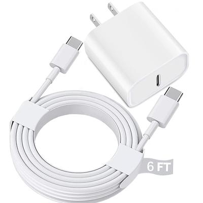 Para Carregador iPhone16 Carregamento Rápido, Para Carregador iPhone15, Para Carregador iPad Carregamento Rápido Carregador de Parede com Cabo USB C para C de 6 PÉS