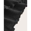 Women European Style Drawstring Irregular Slit Waffle Fitted Strapless Tube Crop Top
