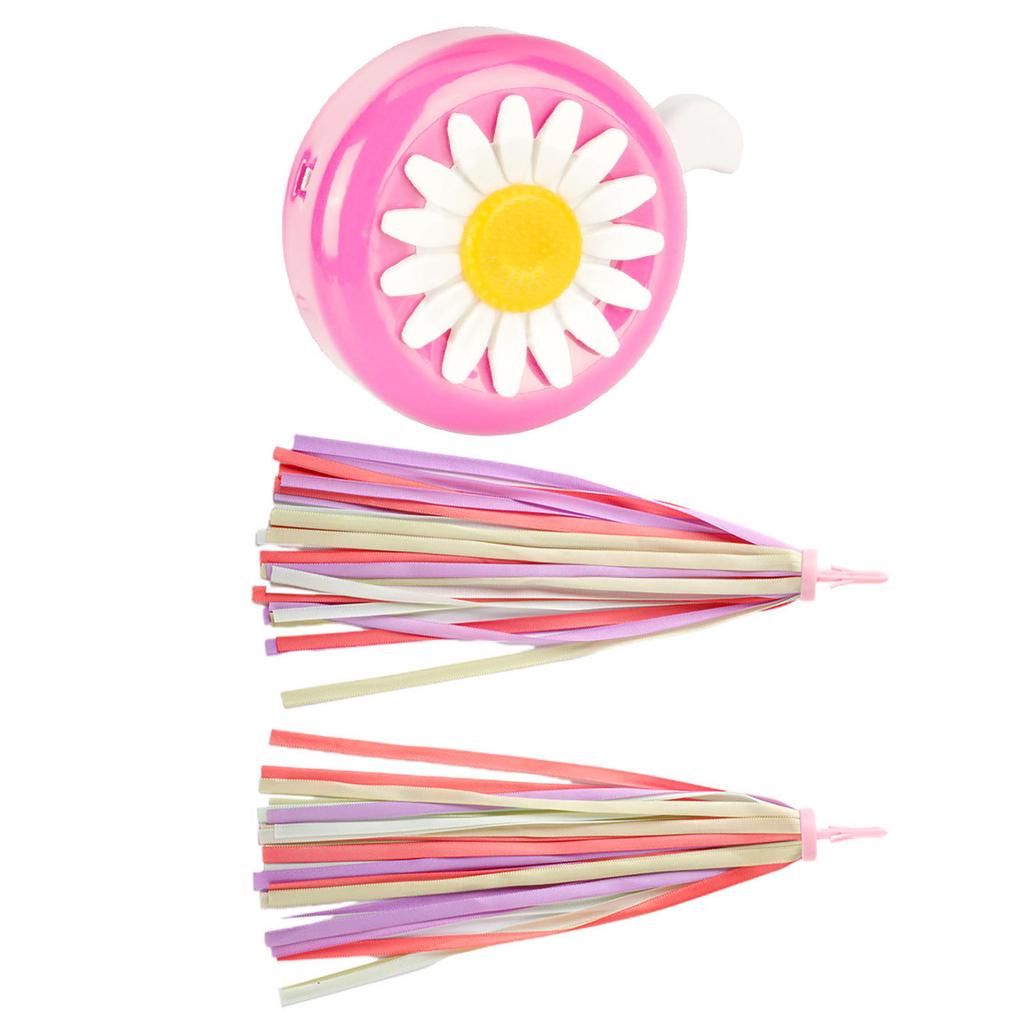 Childrens Bikes Bells with Colorful Streamers Loud Sound Kids Bikes Handlebars Horn and Handlebars Tassels Ornaments