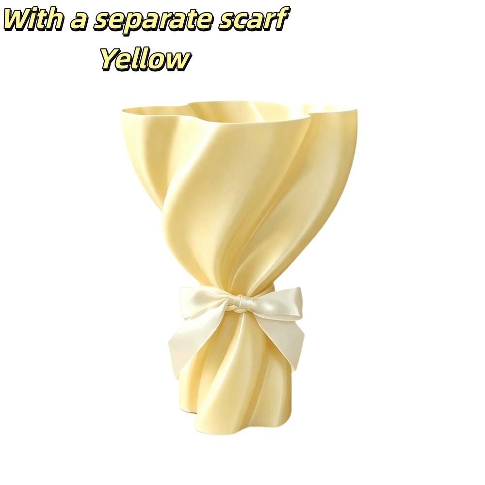 3d Printed Flower Holder Silk Texture Flower Display Container Nordic Style Desktop Ornament Room