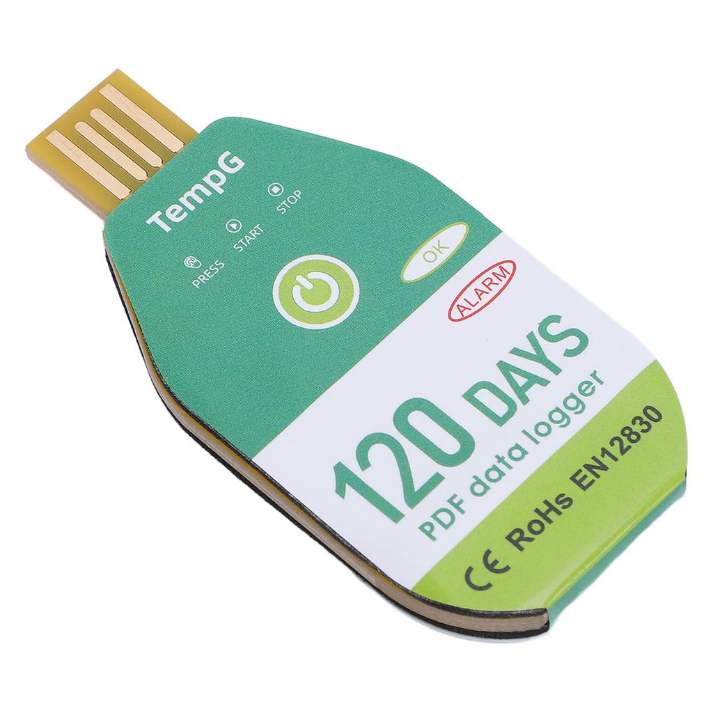 USB Temperature Data Logger Recorder IP67 Water Resistant Disposable PDF Temperature Data Logger for Cold Chain