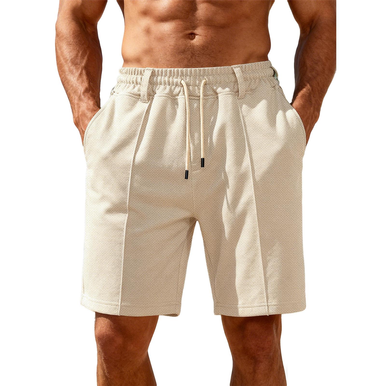 

Men s Summer Sports Loose Casual Fashion Drawstring Pineapple Composite Shorts Beach Pants XXXL бежевый