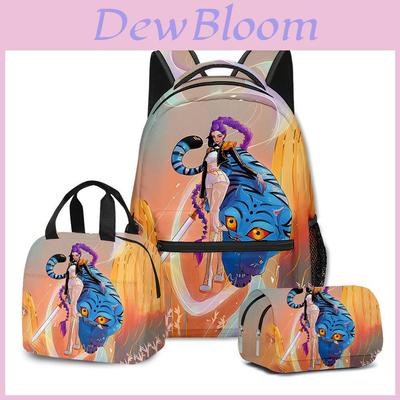 3D Kpop Dämonenjäger Rucksack, Brotdose und Federmäppchen Set für Teenager
